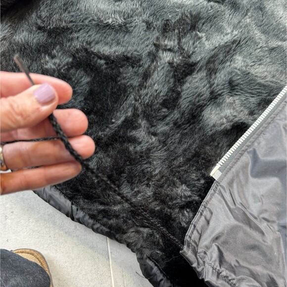 VTG Birdie Richard Leslie Sherpa Lined Jacket 2X Springhill LA USA Black - Picture 8 of 13